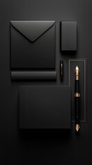 Elegant Black Stationery