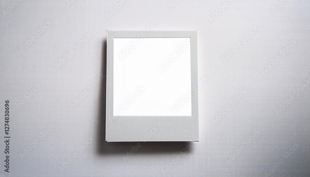Aufkleber minimalistic instant photo frame on pure white background a simplistic elegance for digital art and 