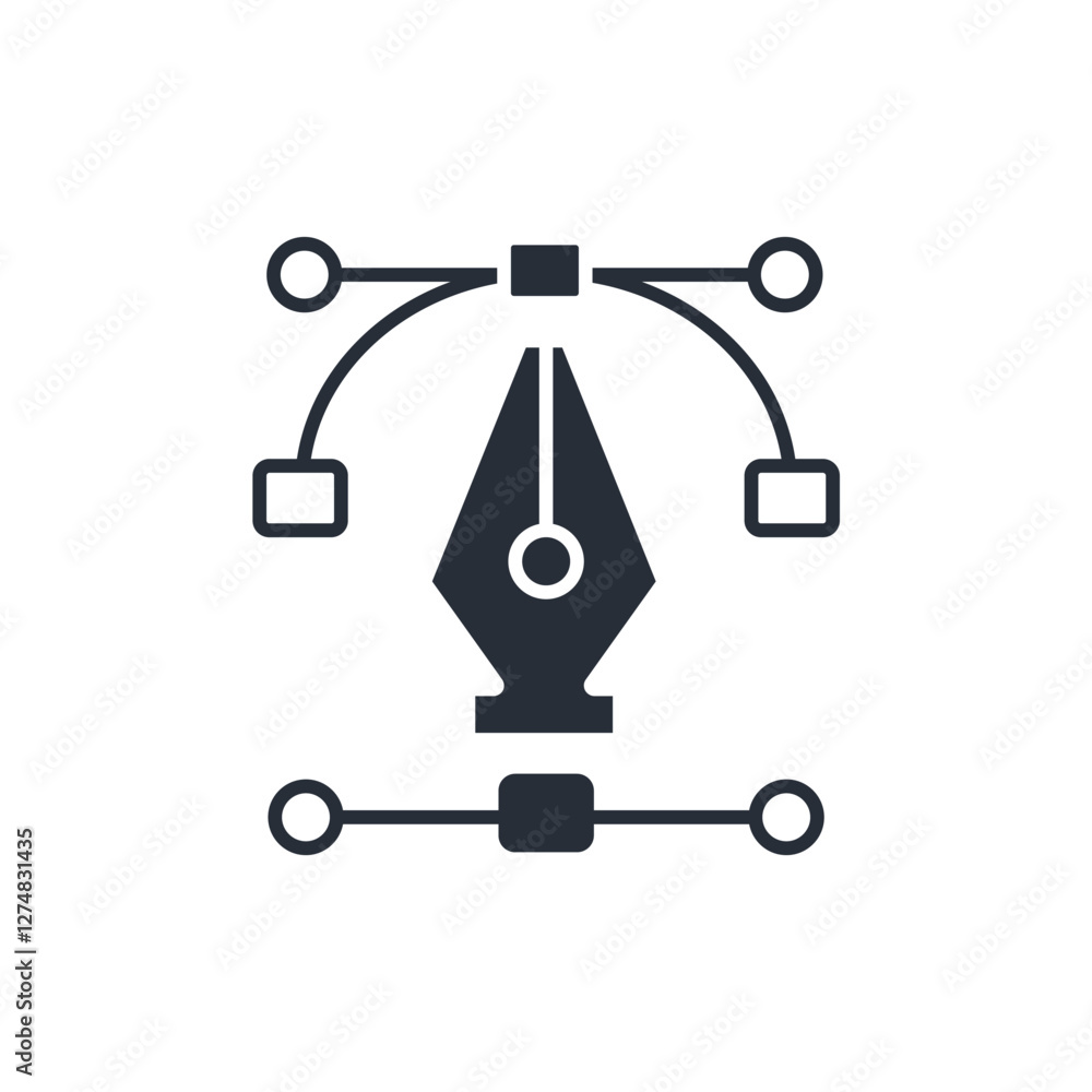 Poster vector icon. vector.editable stroke.linear style sign for use web design,logo.symbol illustration.