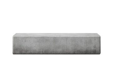 Grey concrete slab with a few small holes, isolated