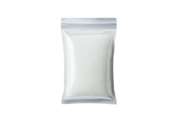 White bag with a zipper on it, isolated