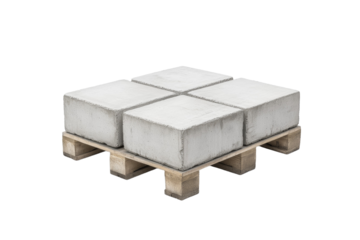 Stack of gray blocks on a white background, isolated