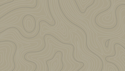 Abstract contour map isolated on brown background.