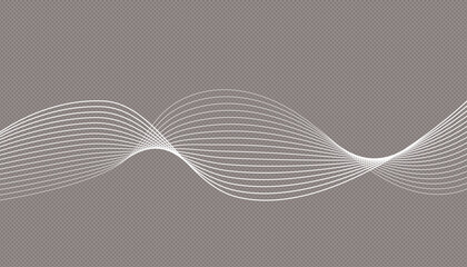 Modern lines wave abstract stripe design isolated on brown background.