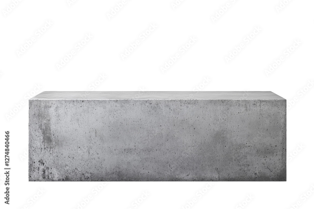 Wall mural Grey concrete slab with a few small holes in it, isolated