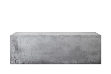 Grey concrete slab with a few small holes in it, isolated