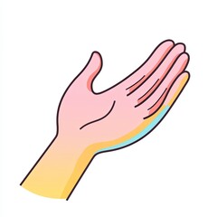 Obraz premium fragile symbol, a simple line drawing, flat design style, pastel colors, white background