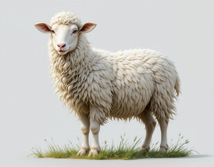 Fototapeta premium Fluffy Friend: Sheep
