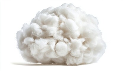 Soft and Fluffy White Cotton Ball Against a Bright Background