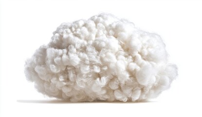 Soft White Cloud of Fluffy Texture Isolated on Clean Background