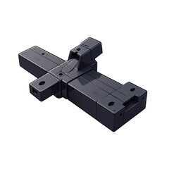 Detailed CloseUp of Precision Metal Linear Guide Rail on  Transparent Background for Cartoons and Tools Illustrations. A 3D model of a mechanical device on a  Transparent Background.
