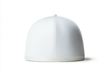 White baseball cap with a white brim