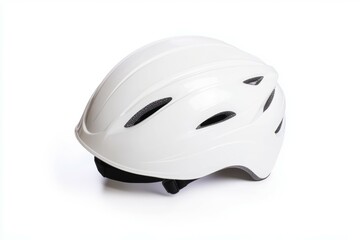 Fototapeta premium White helmet with a black strap
