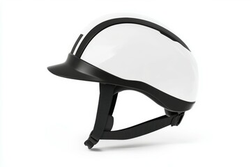White helmet with black trim