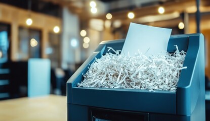 Office paper shredder, document disposal, modern workplace