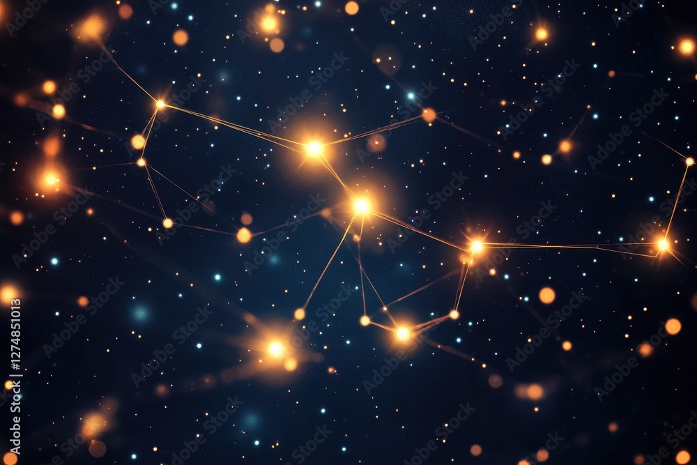 Canvas Prints a beautiful display of stars arranged like a constellation