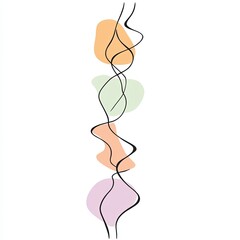 spine, a simple line drawing, flat design style, pastel colors, white background