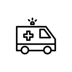 Fototapeta premium Ambulance icon vector illustration. ambulance truck sign and symbol. ambulance car