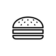 Burger icon vector illustration. burger sign and symbol. hamburger