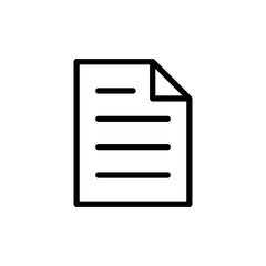 Document icon vector illustration. Paper sign and symbol. File Icon