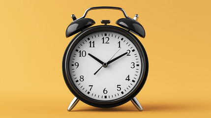 alarm clock on a black background