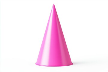 Pink cone shape is shown on a white background