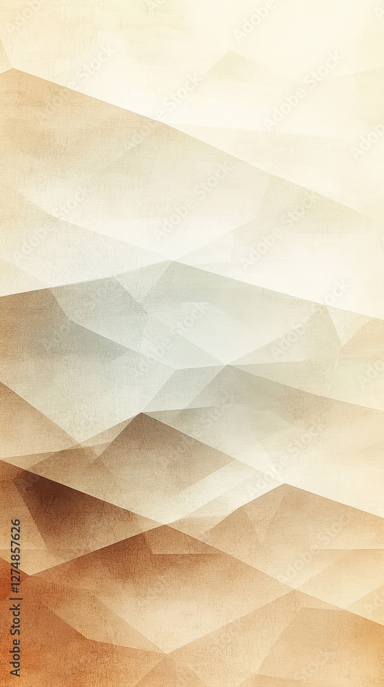 Poster geometric shapes create an abstract beige and brown textured background