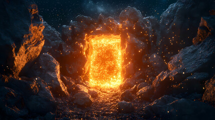 glowing portal mystical entrance