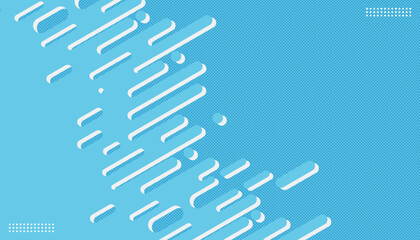 Abstract Blue Oblique Round and Line with Dots and shadow background. Vector illustration