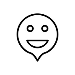 smile icon vector illustration. smile emoticon icon. feedback sign and symbol