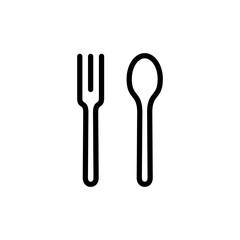 spoon and fork icon vector illustration. spoon, fork and knife icon vector. restaurant sign and symbol