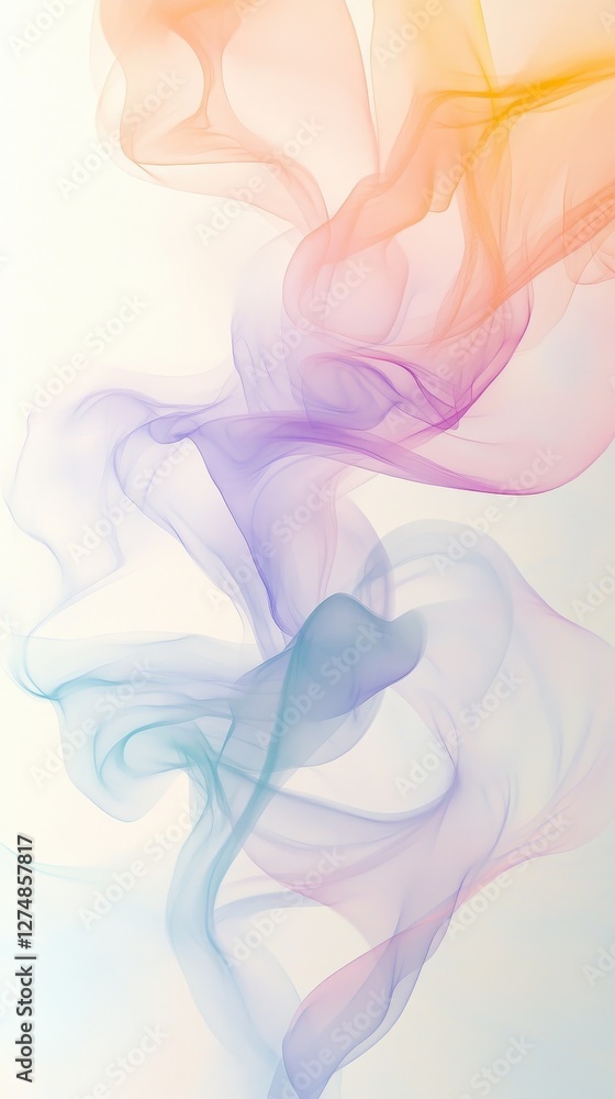 Aufkleber abstract swirling waves with a gradient color spectrum