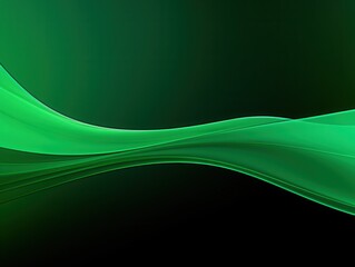 Fototapeta premium Emerald green gradient flowing waves for background, web or print design, advertisement