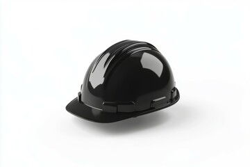 Fototapeta premium Black hard hat with a white band