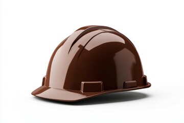 Fototapeta premium Brown helmet with a white base