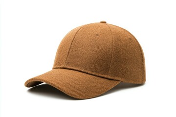 Fototapeta premium Tan baseball cap with a brown brim