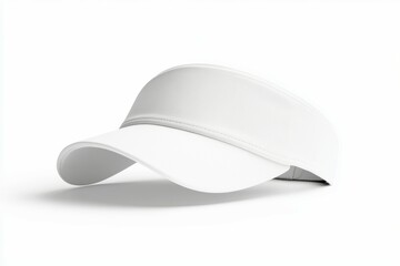Fototapeta premium White visor hat with a white brim