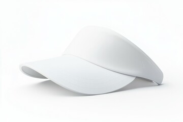 White visor hat with a white brim