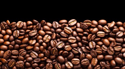 Obraz premium Roasted Coffee Beans Background Texture Image
