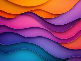 Obraz premium Vivid Abstract Design with Swirling Gradients of Purple and Orange