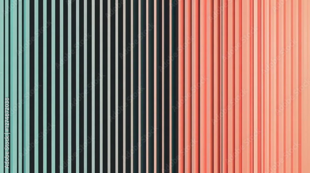 Poster gradient vertical lines transition from cool teal to warm peach tones