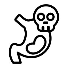 stomach Line Icon