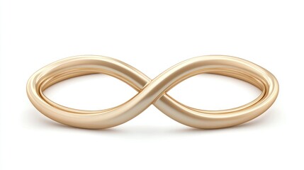 Gold Infinity Symbol Elegant Design 3d Render