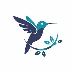 Elegant Hummingbird Logo Design