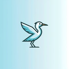 Graceful Little Egret Logo Design
