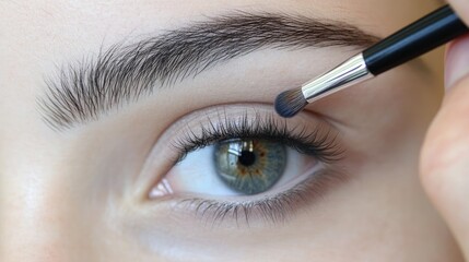 Naklejka premium The step-by-step transformation of an eyebrow from unshaped to perfectly groomed