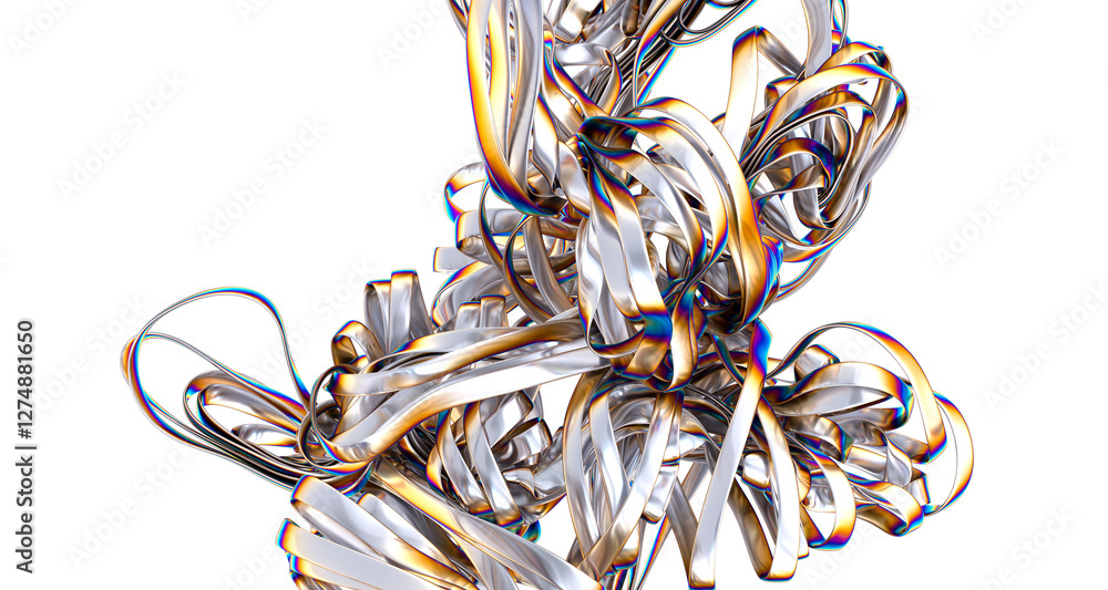Poster chromatic fusion: where colors converge in a 3d background