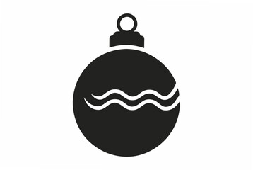 christmas bulb  silhouette 