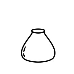 Vase Lineart Icon Vector 