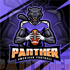 Panther american football mascot logo design